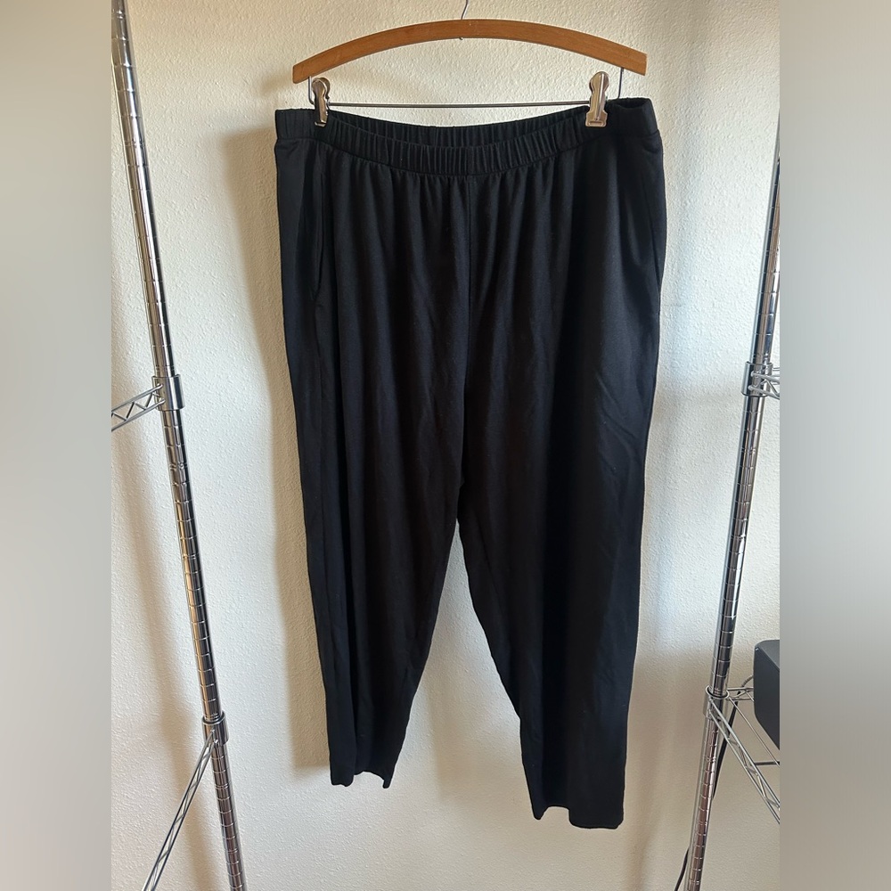 EILEEN FISHER BLACK Pants.